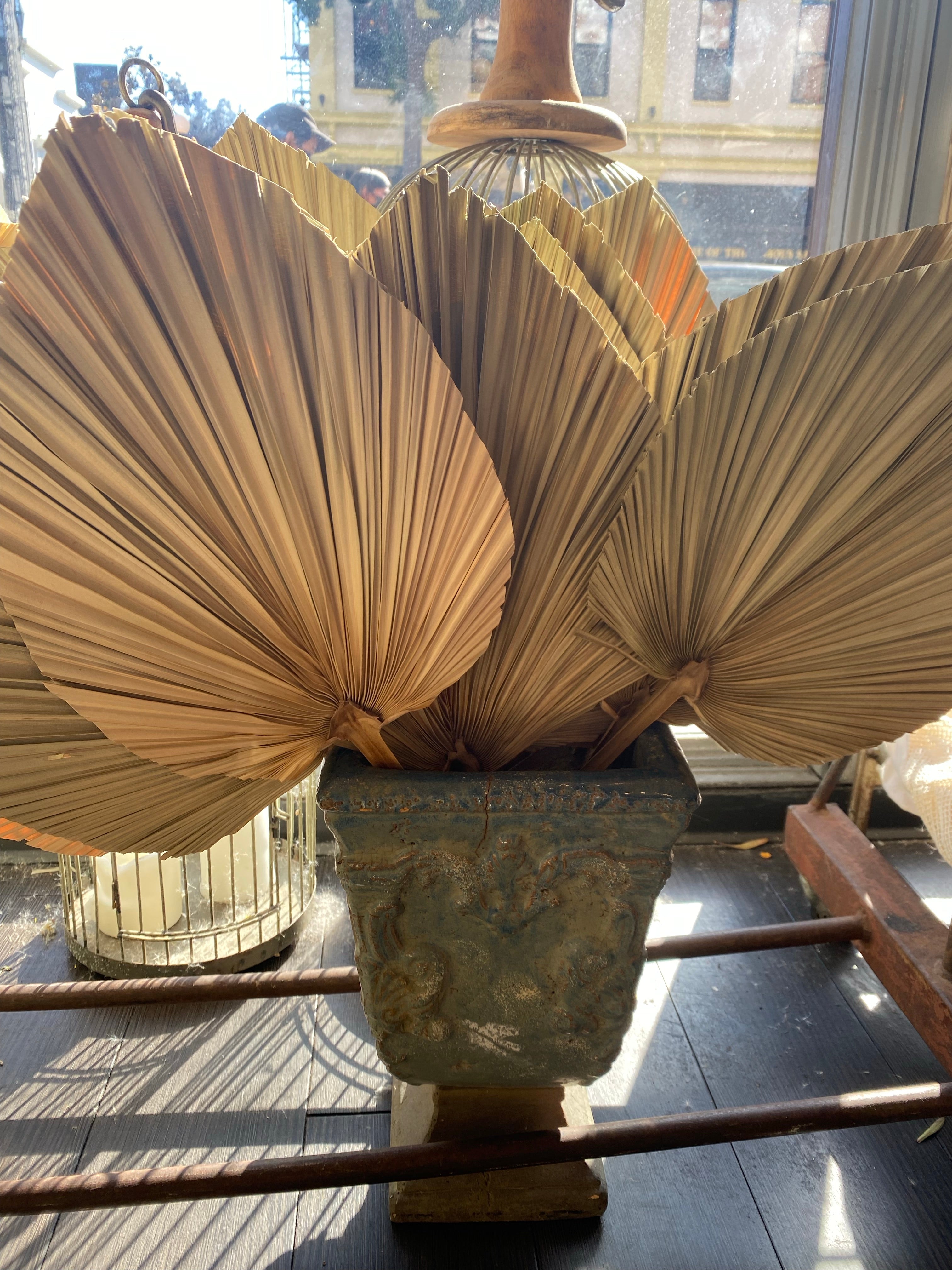 Palm leaf fan